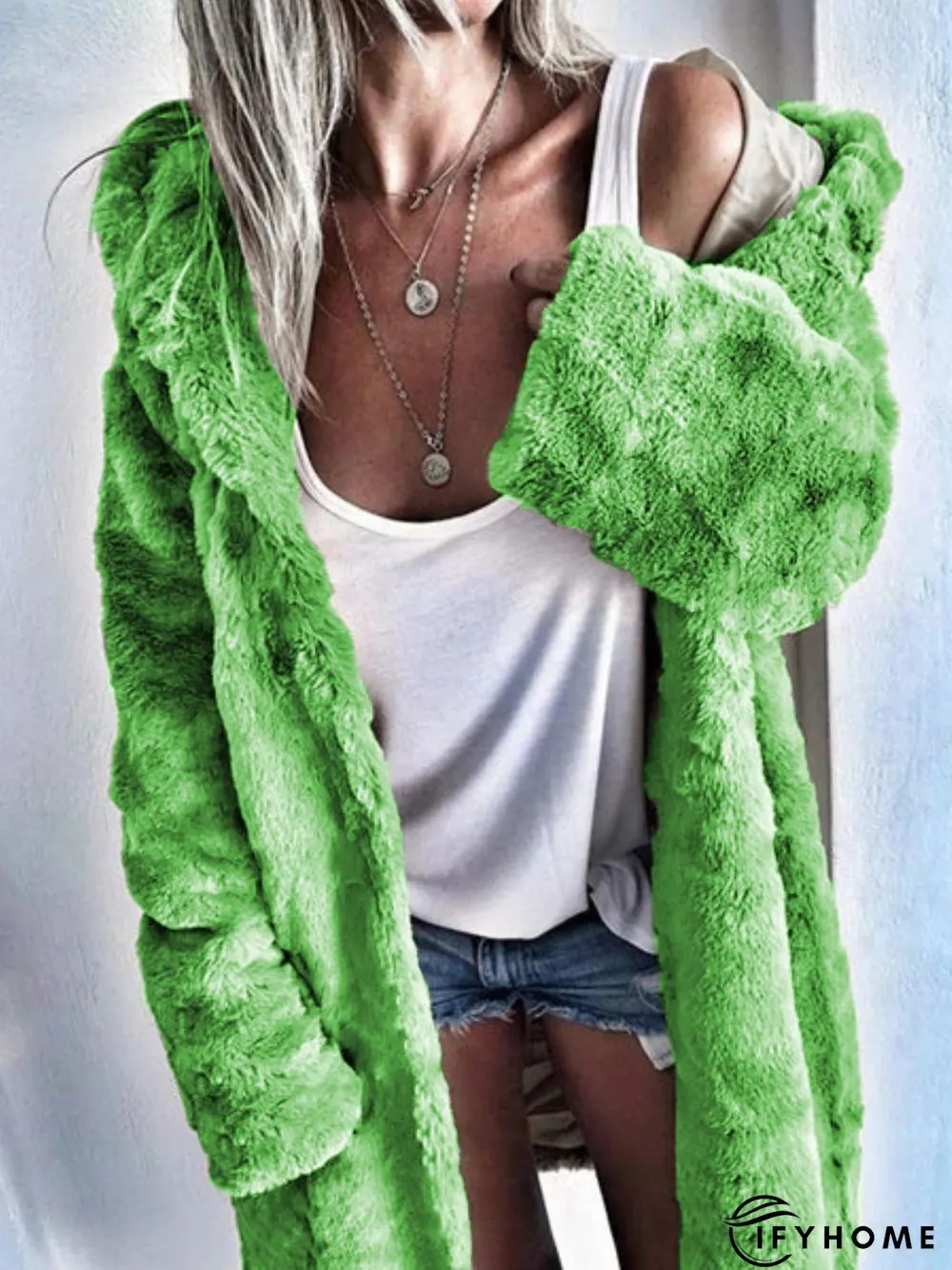 Womens Thick Faux Fur Hooded Parka Plus Size Peacoat Winter Coats Jackets | IFYHOME