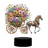 Flower Carriage Diamond Painting Night Light 5D DIY Diamond Art Lamp Home Decor