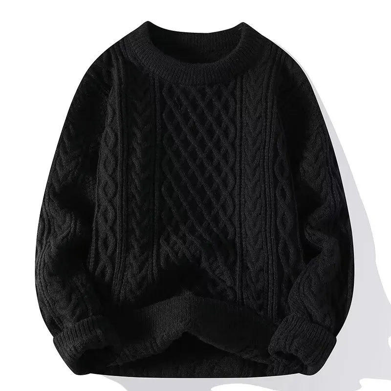 Man's Vintage Jacquard Weave Cozy Sweater
