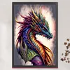 (Big Size)Dragon Read Book - 11CT Stamped Cross Stitch - 40*60cm