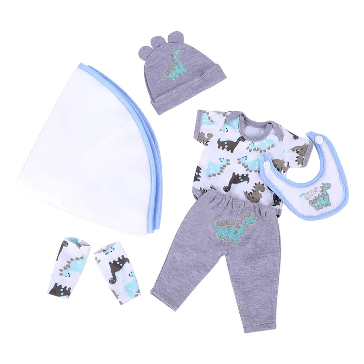 For 12" Reborn Baby Doll Dinosaur Pattern 6&nbsp;Pieces Set Accessories