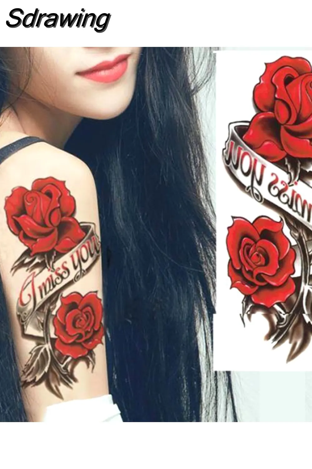 Sdrawing 4/5/9/10/18 PIeces Long Lasting Blue Flower Jewelry Tattoo Sticker Sexy Belly Block Scar Stretch Marks Waterproof Tattoo Sticker 715-1