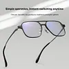 4-in-1 Magnetic Clip-On Sunglasses with Aluminum-Magnesium-Titanium Large Frame (Various Styles)