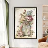 (Big Size)Peony In Vase - 11CT Stamped Cross Stitch 40*60cm/15.75*23.62in
