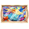 DIY Diamond Painting Wooden Tray Food Tray with Handle Living Room Decoration Wooden Tray Kit