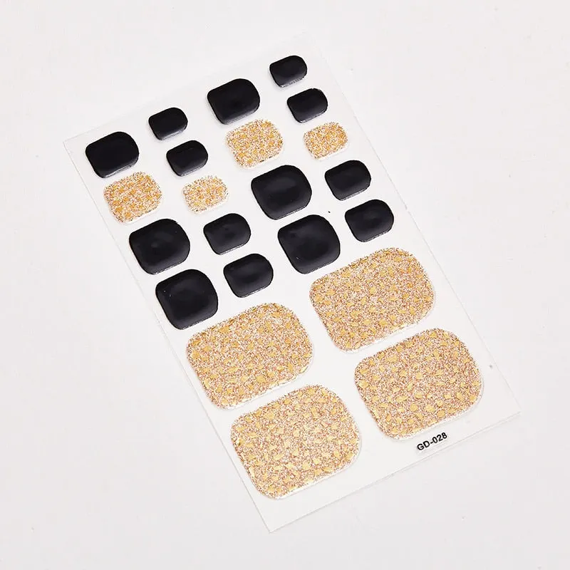 22 Tips/Sheet Shiny Nail Decoration Nail Adhesive Nail Accesoires Nail Art Decoration Nailart Sticker Adesivos Nail Tape