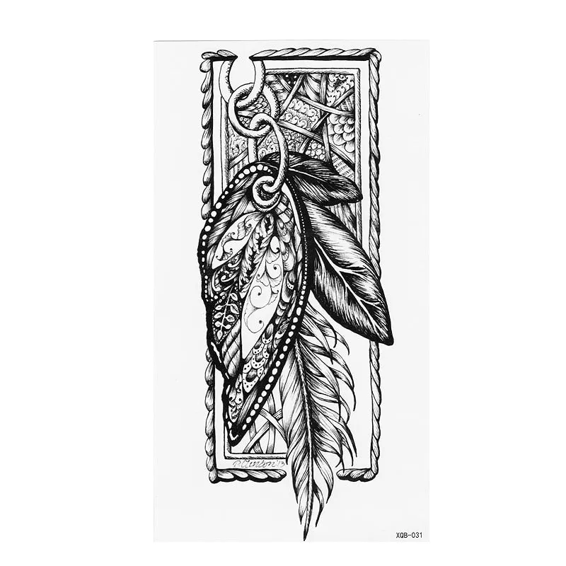 1pcs Sexy Indian Totem Small Full Flower Arm Temporary Waterproof Tattoo Stickers for Women Men Body Art