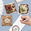 6Pcs Xmas Happy Birthday DIY Diamond Painting Card Rhinestone Painting Card Kit