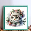 Cat - 18CT Stamped Cross Stitch - 30*30cm