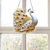 Diamond Painting Acrylic Double-side White Peacock Pendant Hanging Gem