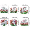 >SALE<6Pcs Tulip Horse Pattern DIY Acrylic DIY Diamond Painting Fridge Magnets Kit