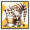 Coffee Gnome-11CT Stamped Cross Stitch 40*40cm/15.75*15.75in