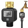 Digital Water Flow Meter IPX5 Waterproof Water Consumption Test Meter for Garden