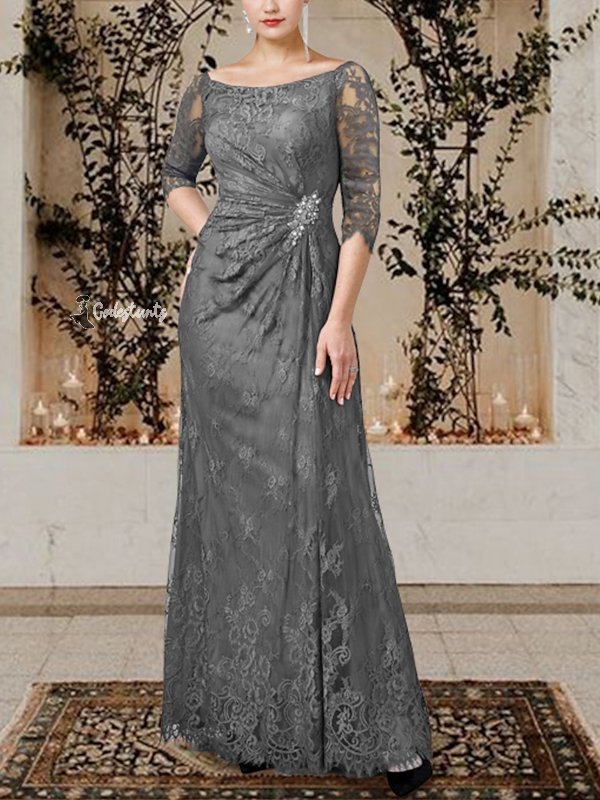 Round Neck Lace Maxi Dress