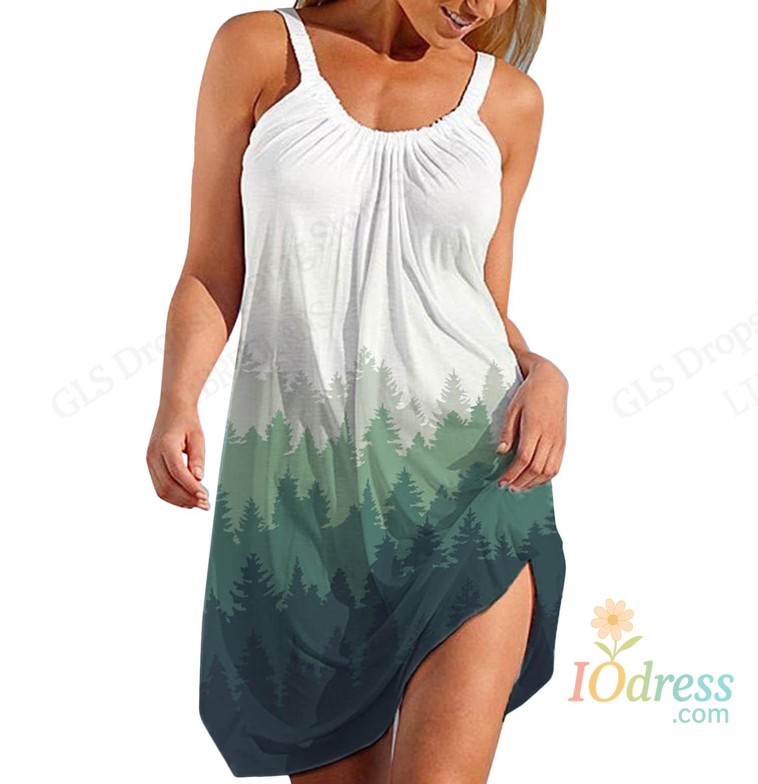 IO Dress New Women Dress Sleeveless Elegant For Women Fashion Summer Mini Strap Beach Dress Sea Turtle 3d Print Dresses Bohemian Party