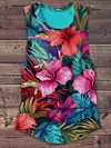 Unisex Tropical Floral Abstract Print Design T-Shirt