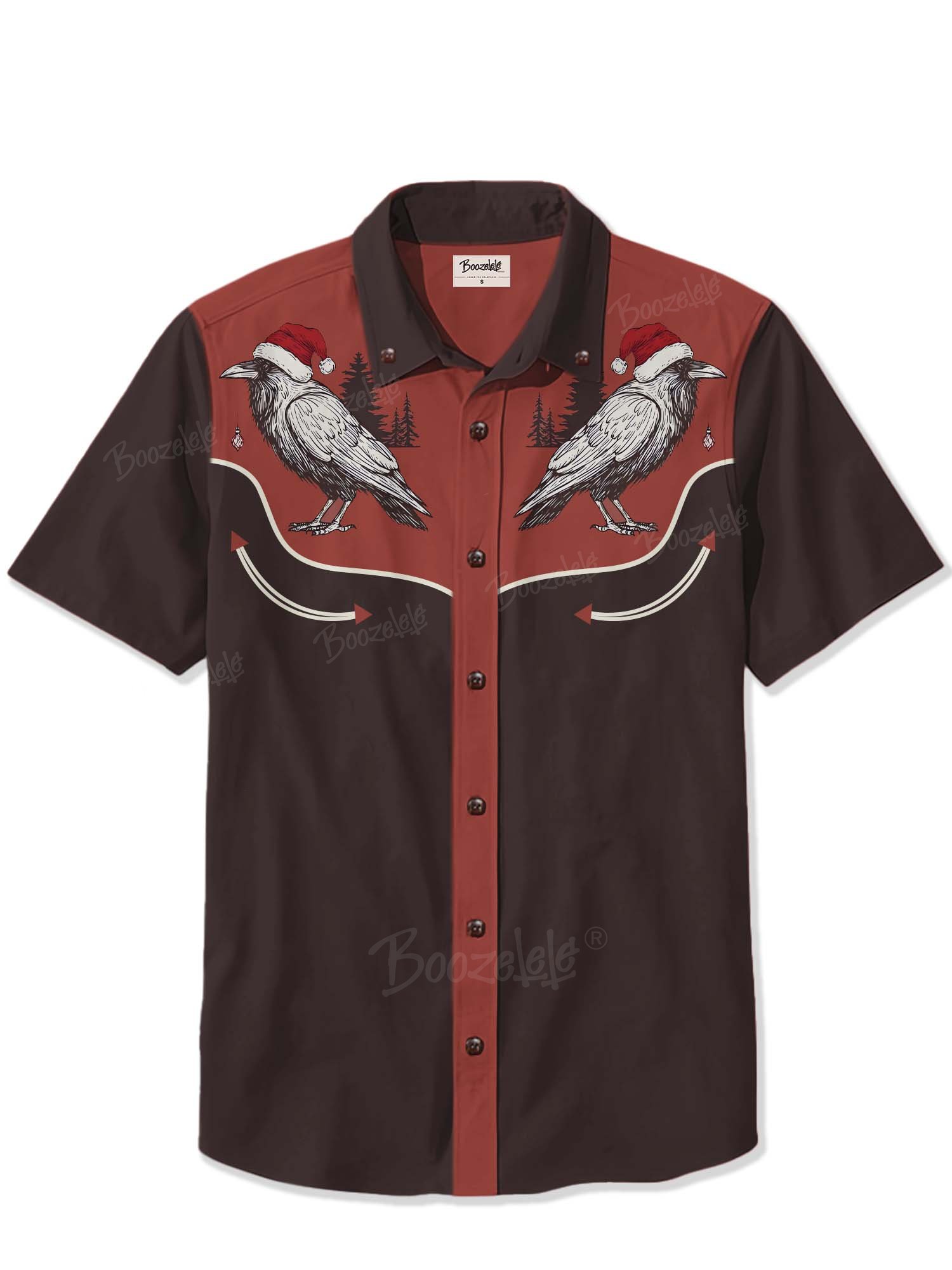 Christmas Crow Santa - 100% Cotton Shirt