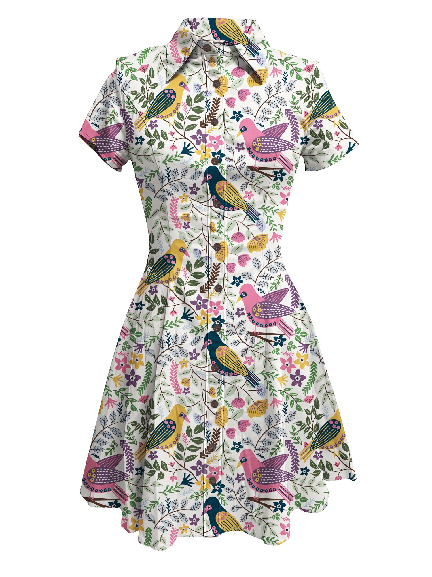 【Aqua Bubble Designs X Boozelele】Meadow Birds - 100% Cotton Dress