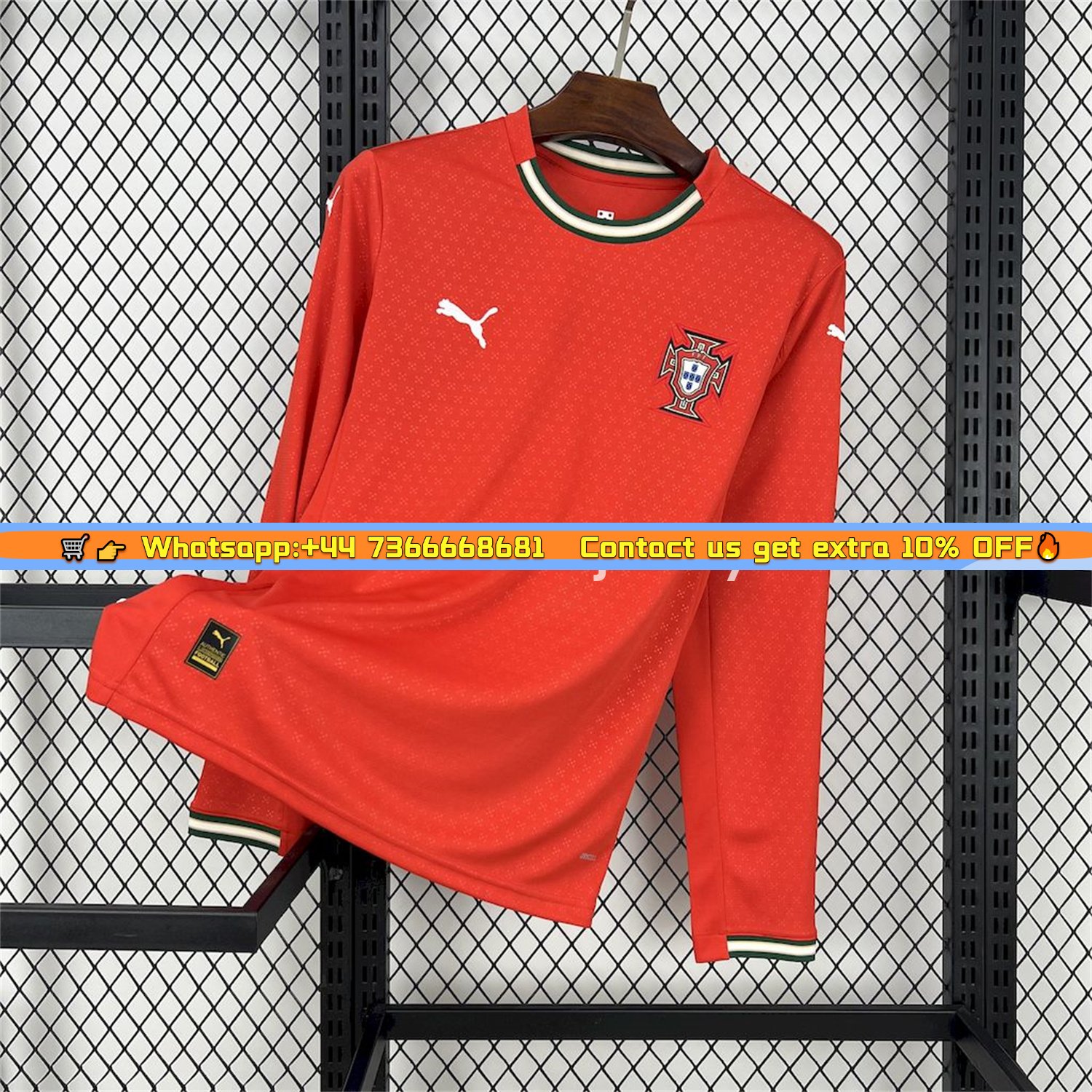 Portugal 2025-26 Home Long Sleeve Jersey - Fans Version