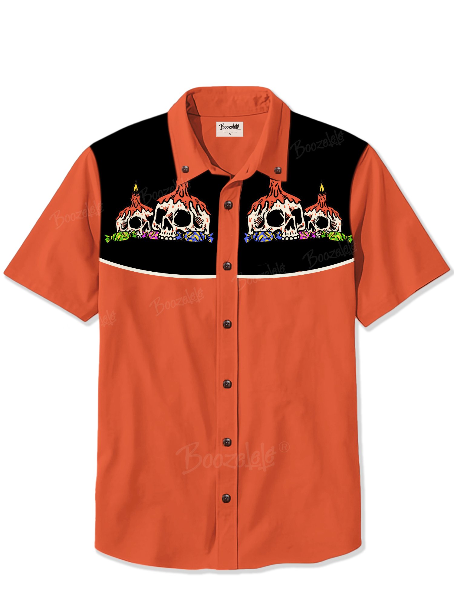【Nyawart Design X Boozelele】Candle skull- 100% Cotton Shirt