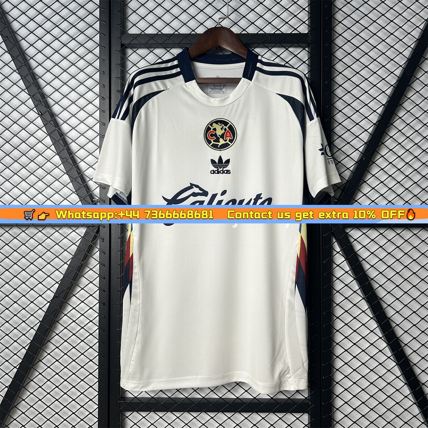 Club Am&eacute;rica 25-26 White Throwback Trefoil Special Edition Jersey - Fans Version