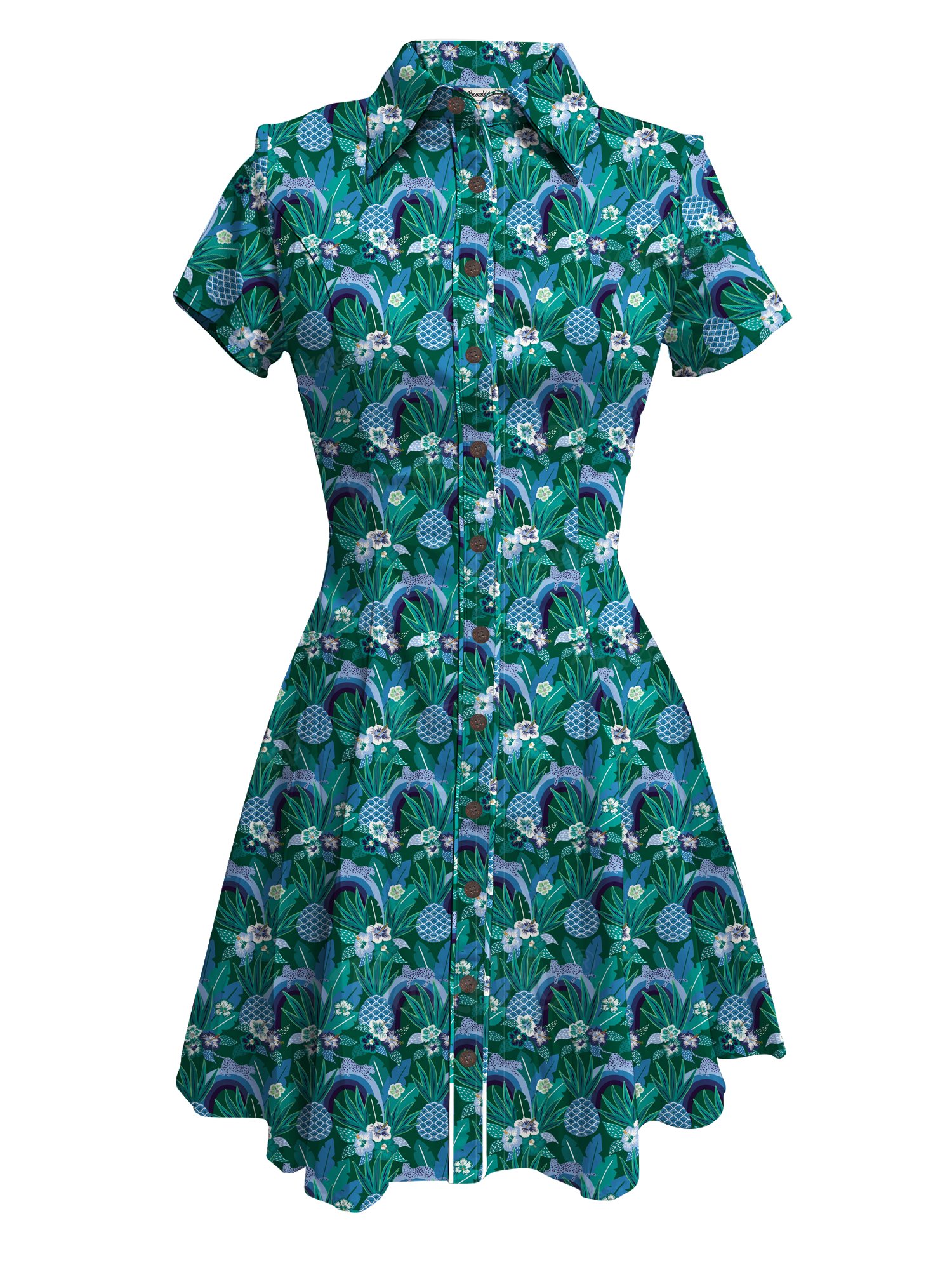 【Vivian Hasenclever X Boozelele】Pineapple Botanical Garden- 100% Cotton Dress