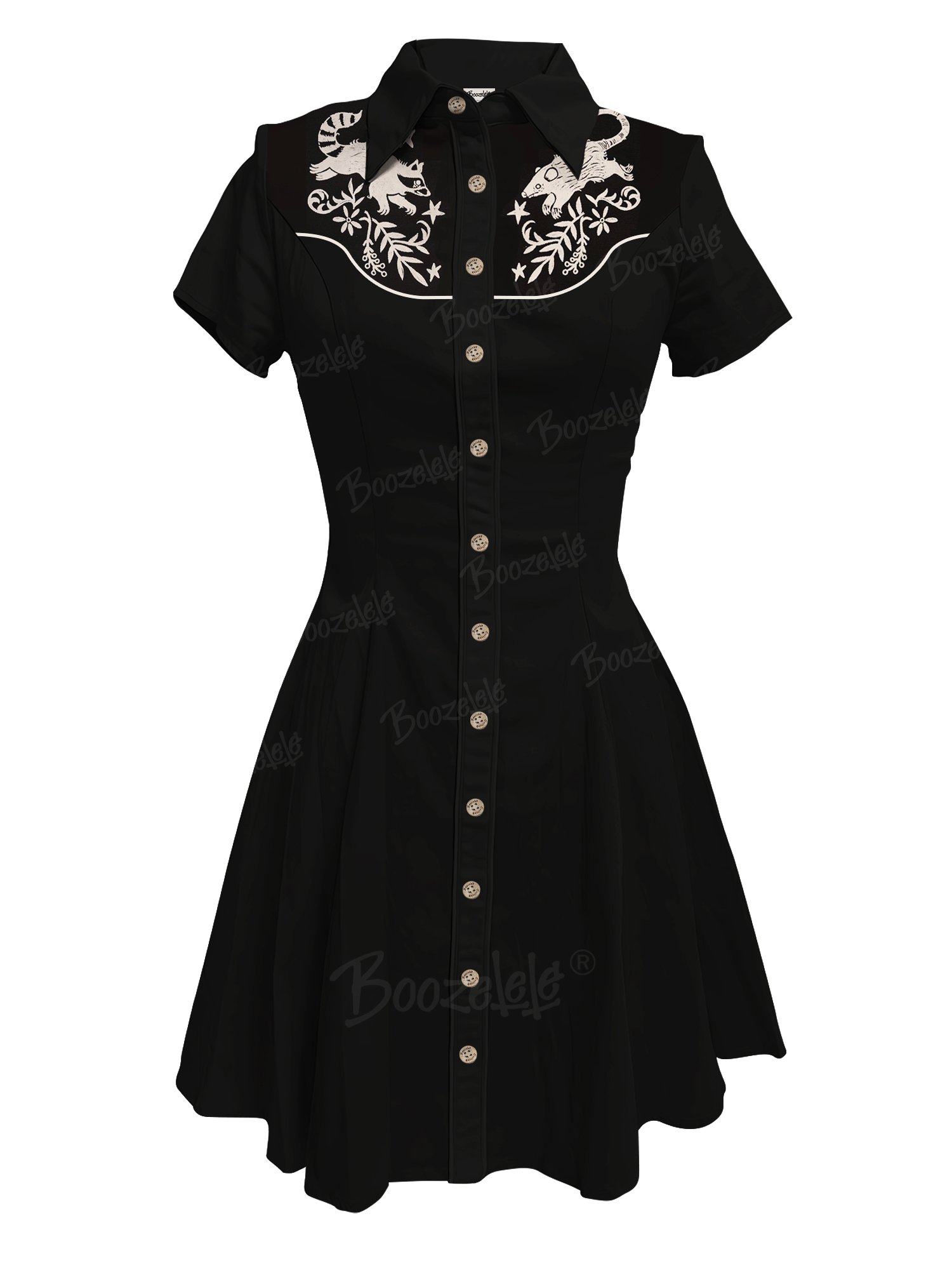 Raccoon And Opossum - 100% Cotton Dress