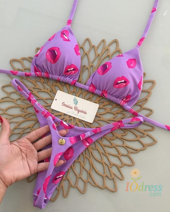 IO Dress 2025 New Sexy Prints Mciro Bikini Set Women Holiday Swimsuit Lace-up Swimwear 2 Piece Set Backless Biquine Brasileiro Beachwear