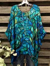 Unisex Leaf Glass Abstract Print Design T Shirt