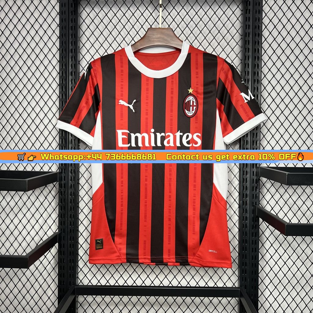 AC Milan 24-25 Home Stadium Jersey - Fans Version