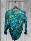 Unisex Leaf Glass Abstract Print Design T Shirt