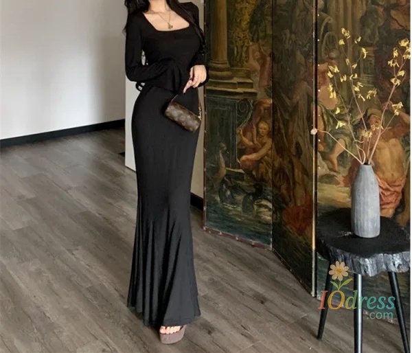 IO Dress Spring Hot Sale Of The Season French Style Unique Small Size Slimming Fashion Dress Pendent High-End Feeling Cold Tone Series El
