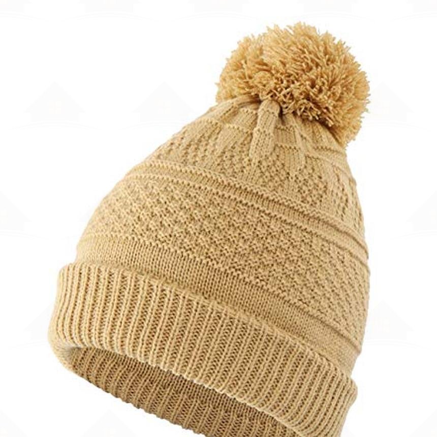 Home Prefer Womens Winter Hat Crochet Knit Beanie Cap for Girl Knit Hat with Pom