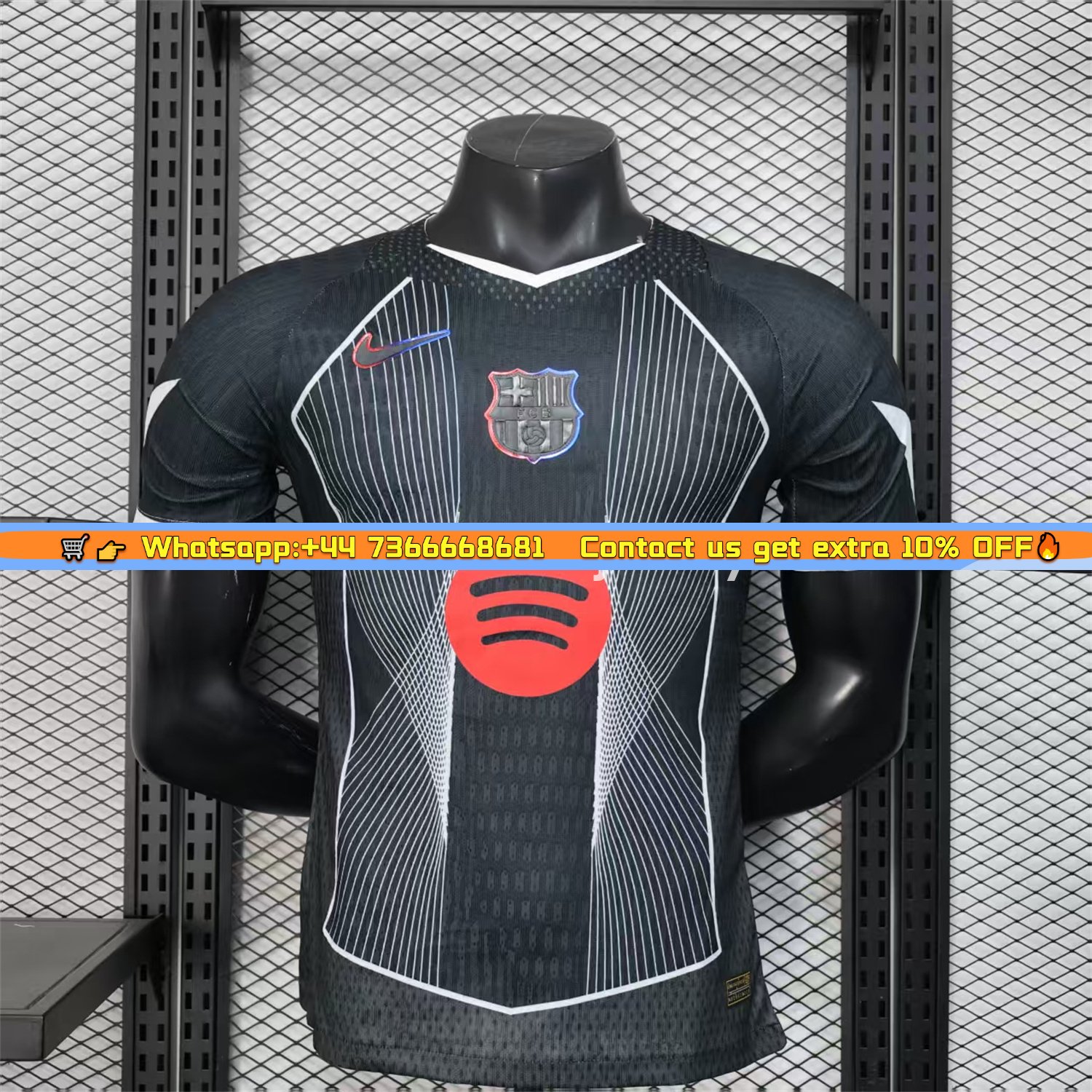 B.A.R.S.A 25-26 Black Big LOGO Special Jersey - Player Version