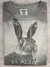 Unisex Smoking Bunny Print Casual Short Sleeve T-Shirt