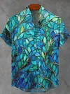 Unisex Leaf Glass Abstract Print Design T Shirt