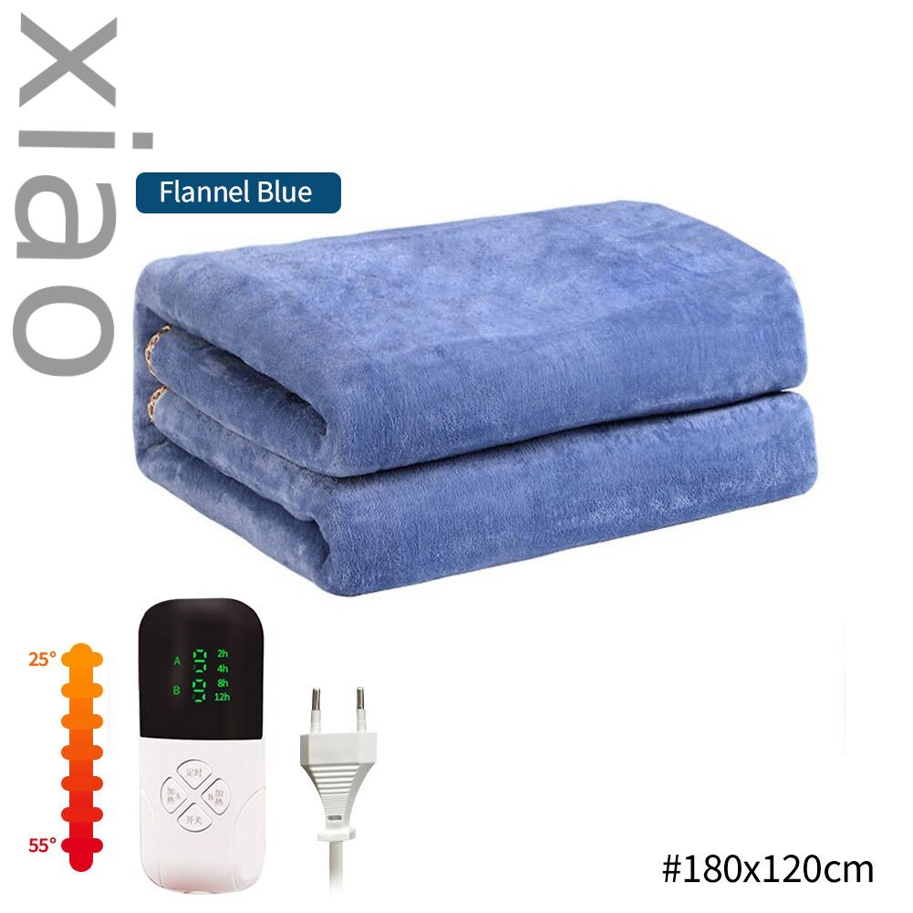 Electric-blanket-Portable Electric Blanket Thicker Heater Heated Blanket Mattress Thermostat Electric Heating Blanket Winter Body Warmer EU Plug-Electric-blanket