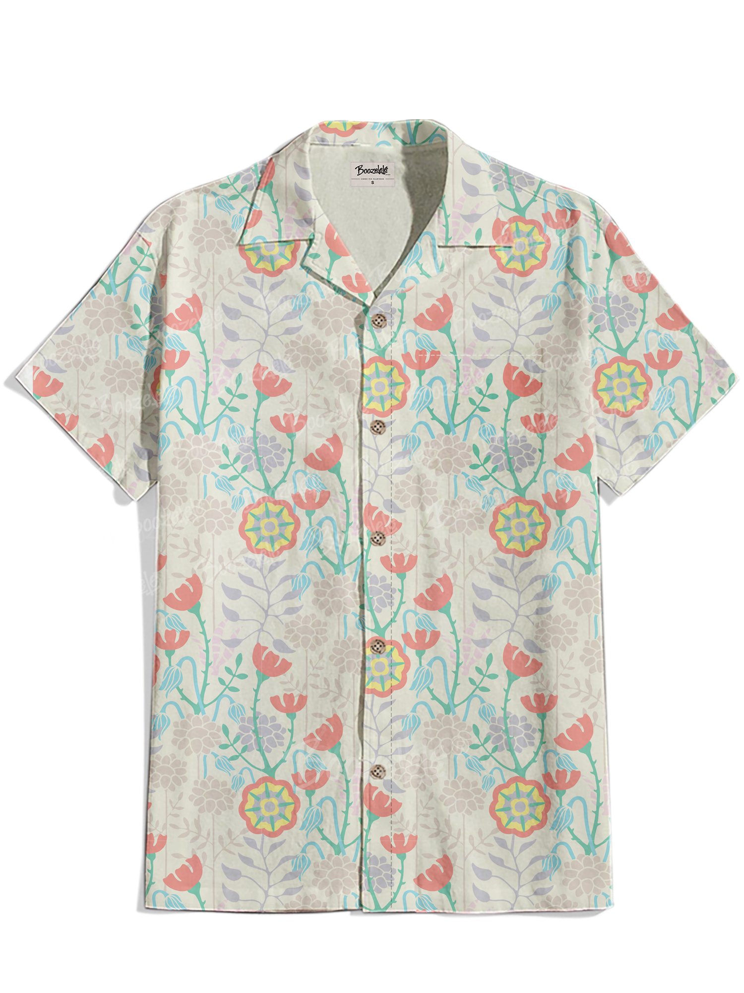 【Jackie Tahara X Boozelele】Marvelous Meadow Pastel  - 100% Cotton Shirt