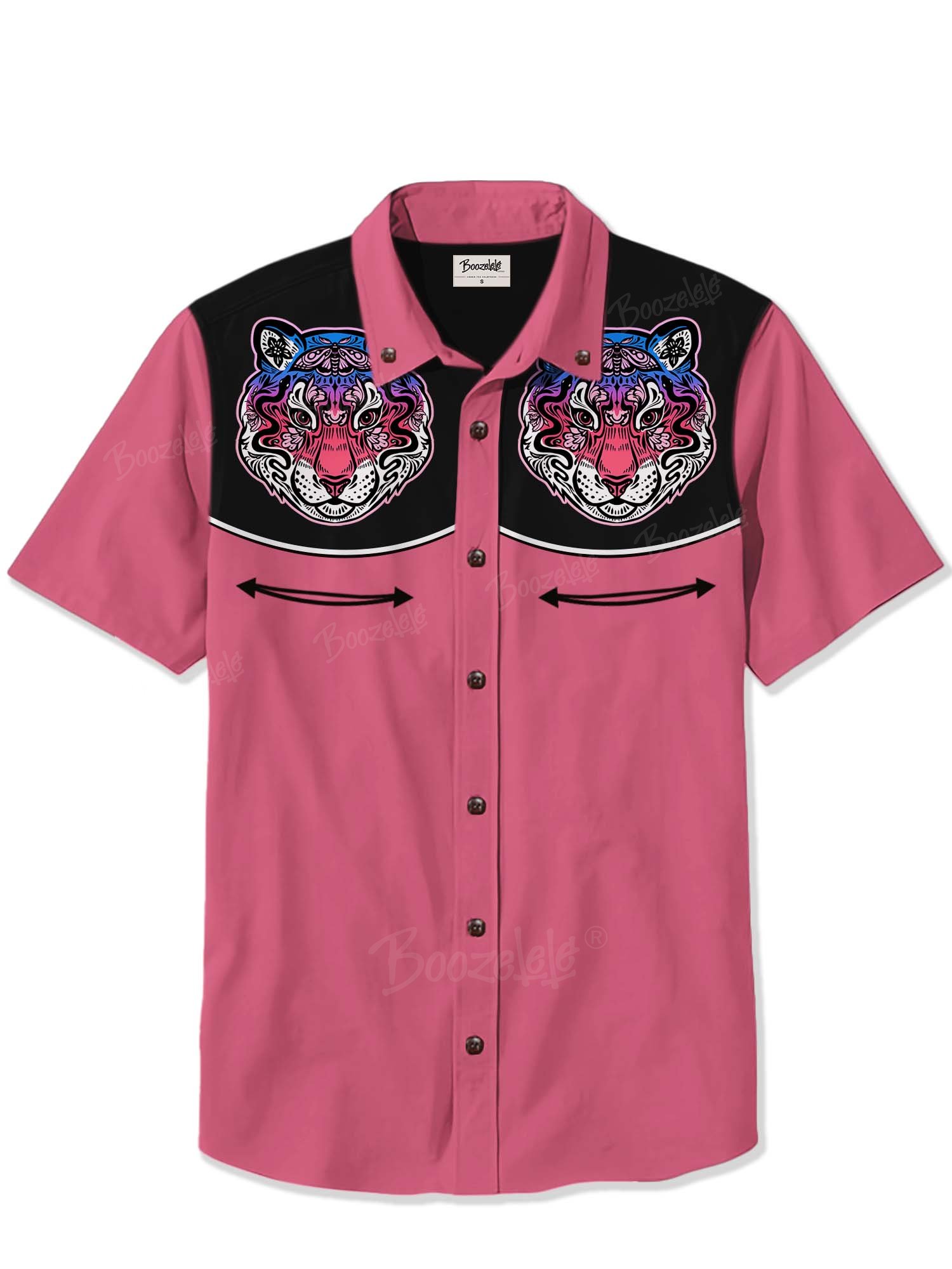 【Jazmin Marsella X Boozelele】Tiger And Butterfly - 100% Cotton Shirt