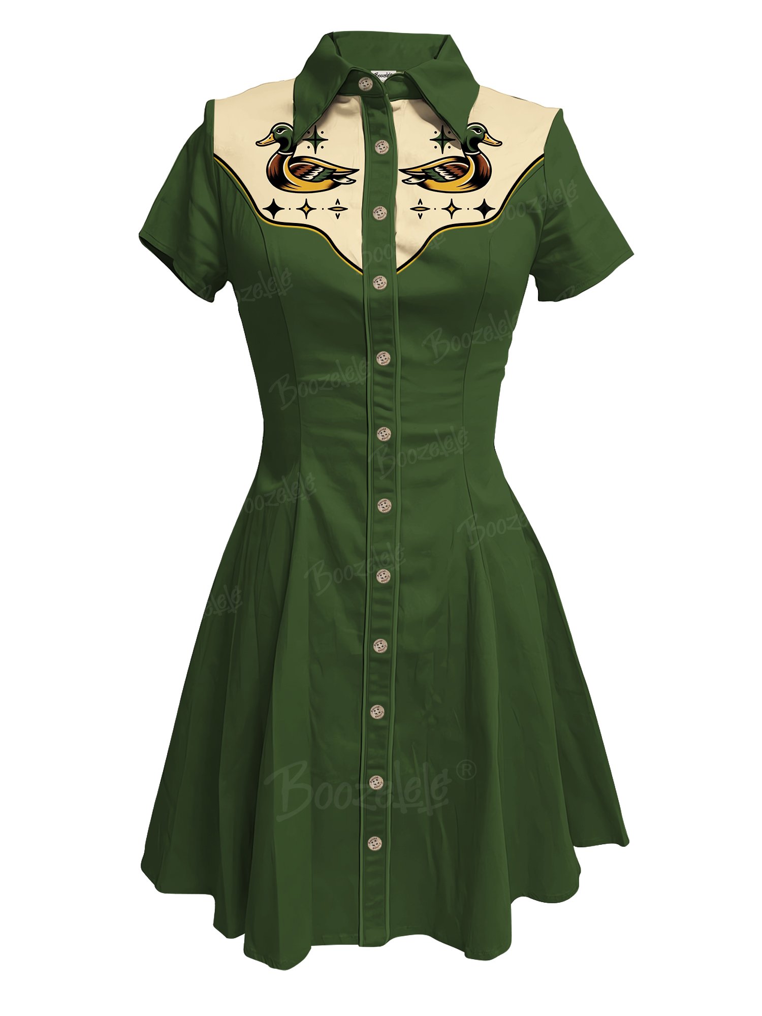 Retro Mallard Duck - 100% Cotton Dress