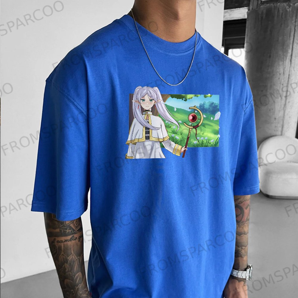 Casual Anime Simple Large Print T-Shirt