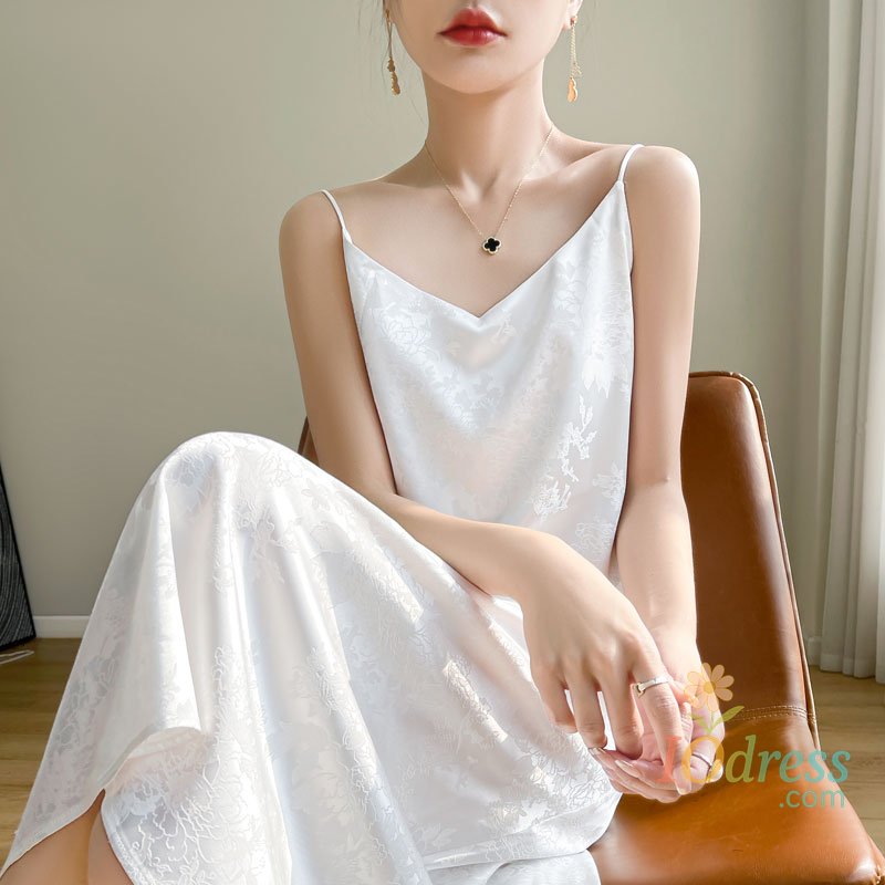 IO Dress Women's thin summer essential silk material skin-friendly hundred temperament vest dress 2024 new