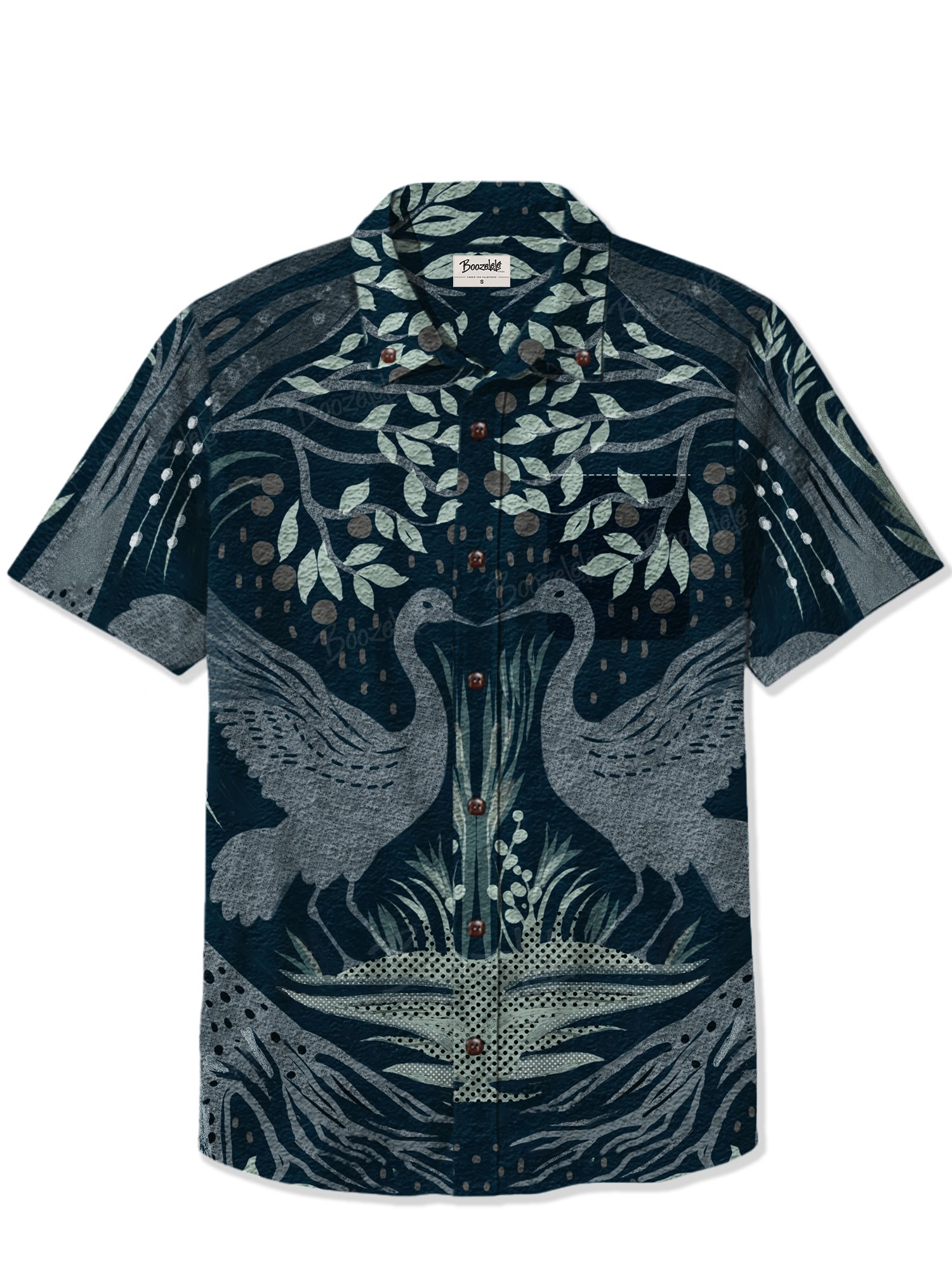 【Josie X Boozelele】 Swan Garden- 100% Cotton Shirt