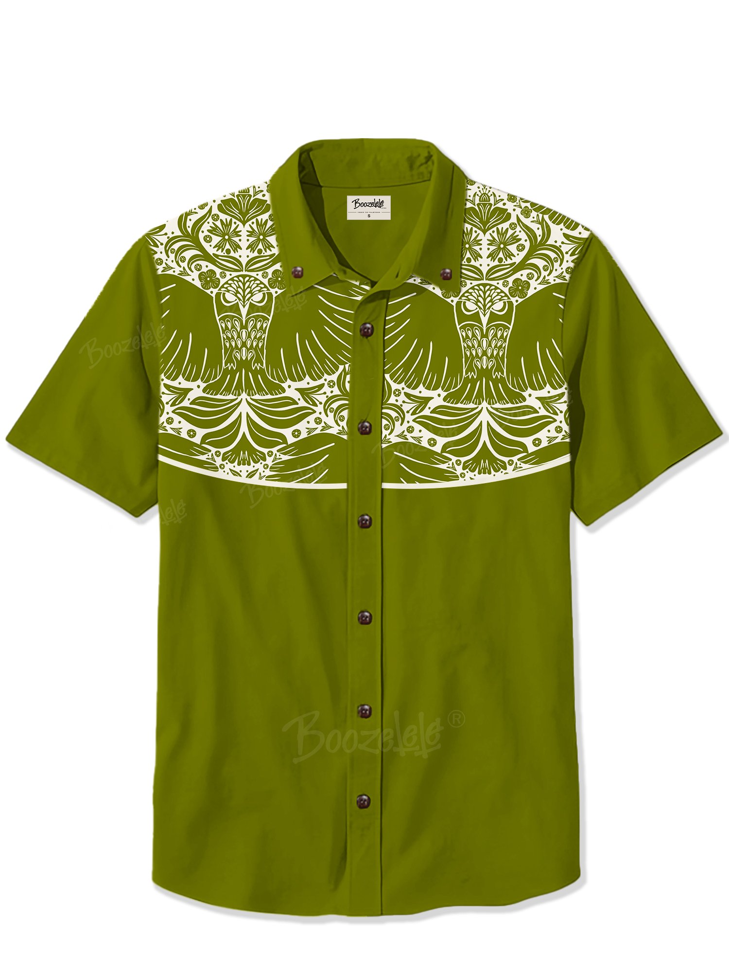 【Jasmin Blooms DesignsX Boozelele】Block Printing Owls- 100% Cotton Shirt