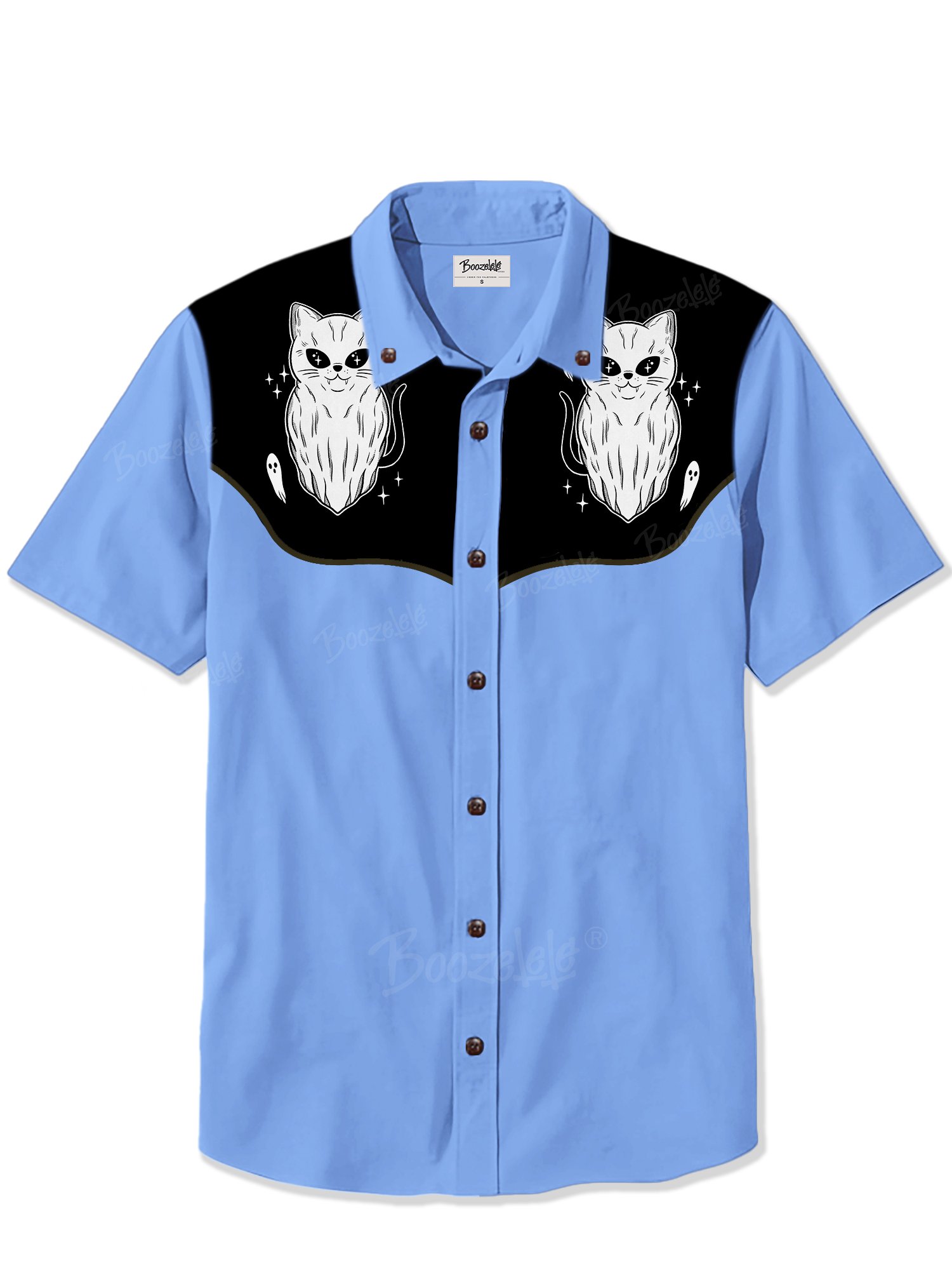 【Mystic Heart X Boozelele】Ghostcat- 100% Cotton Shirt