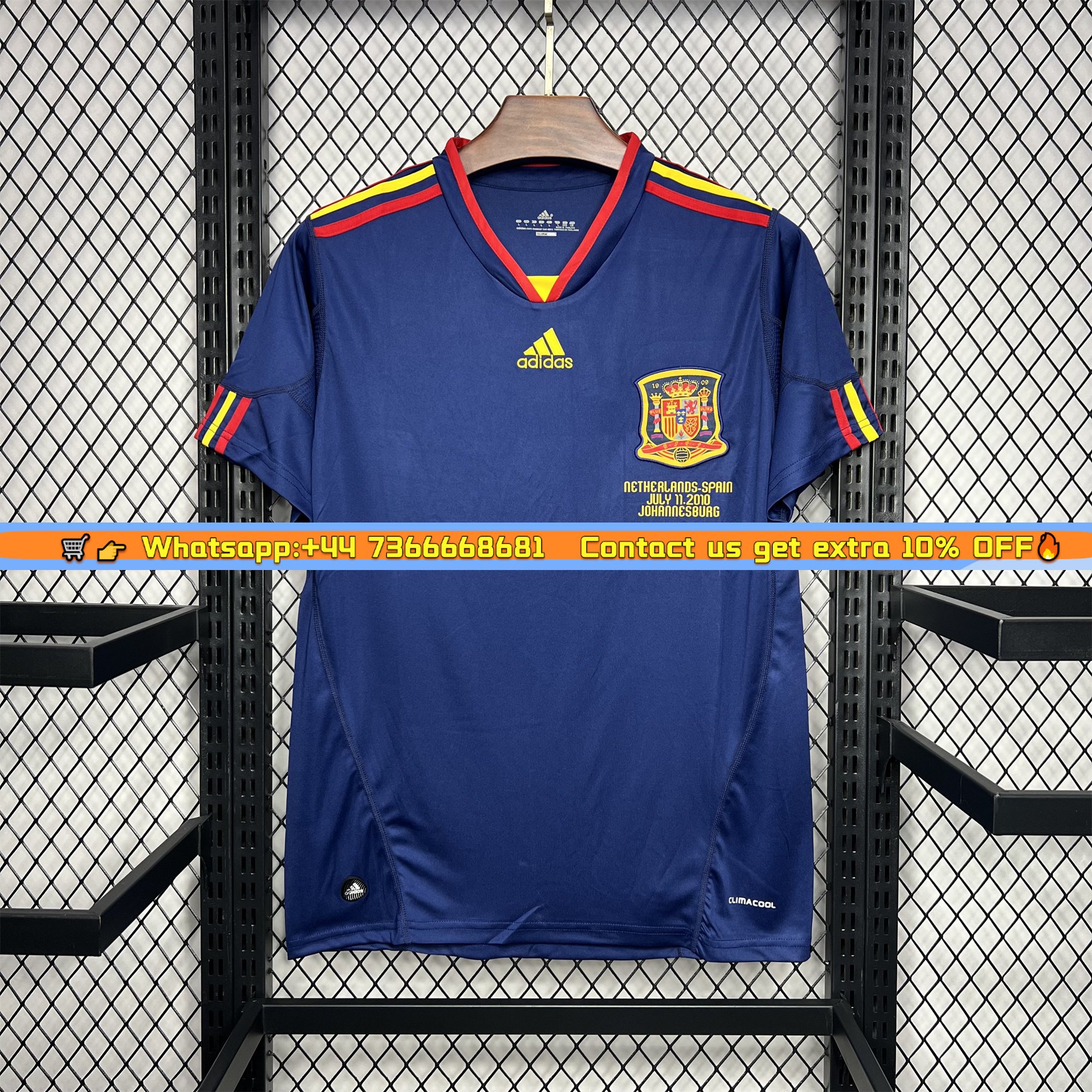 Retro Spain 2010 Away Stadium Jersey