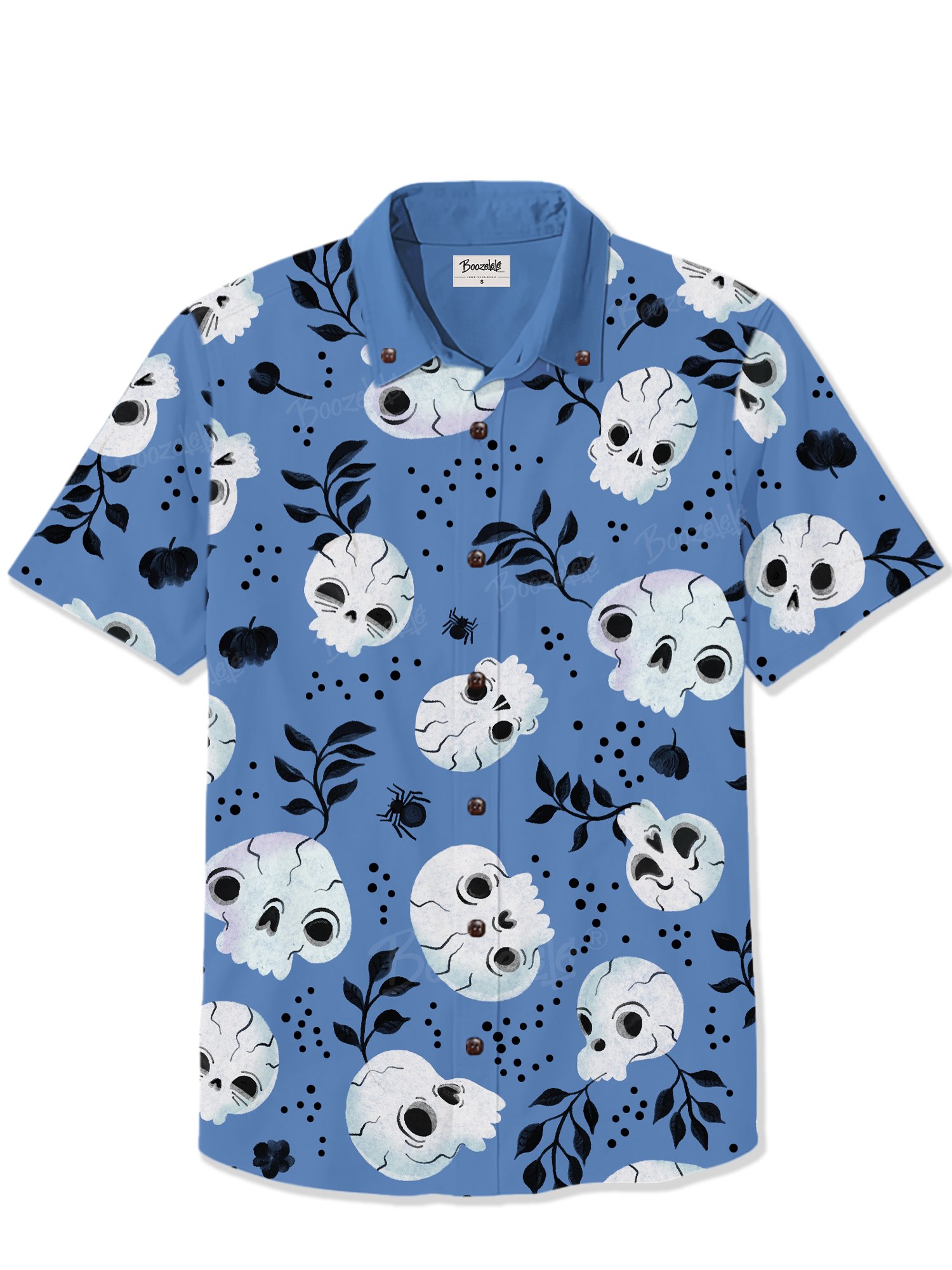 【Rebecca Elfast X Boozelele】Leaf Skull - 100% Cotton Shirt