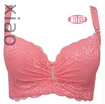Bras-Women large bust push up bra 80 85 90 95 100 C D E cup sexy lace underwear underwire gorge pour robe Bustier bralette C3302-Bras