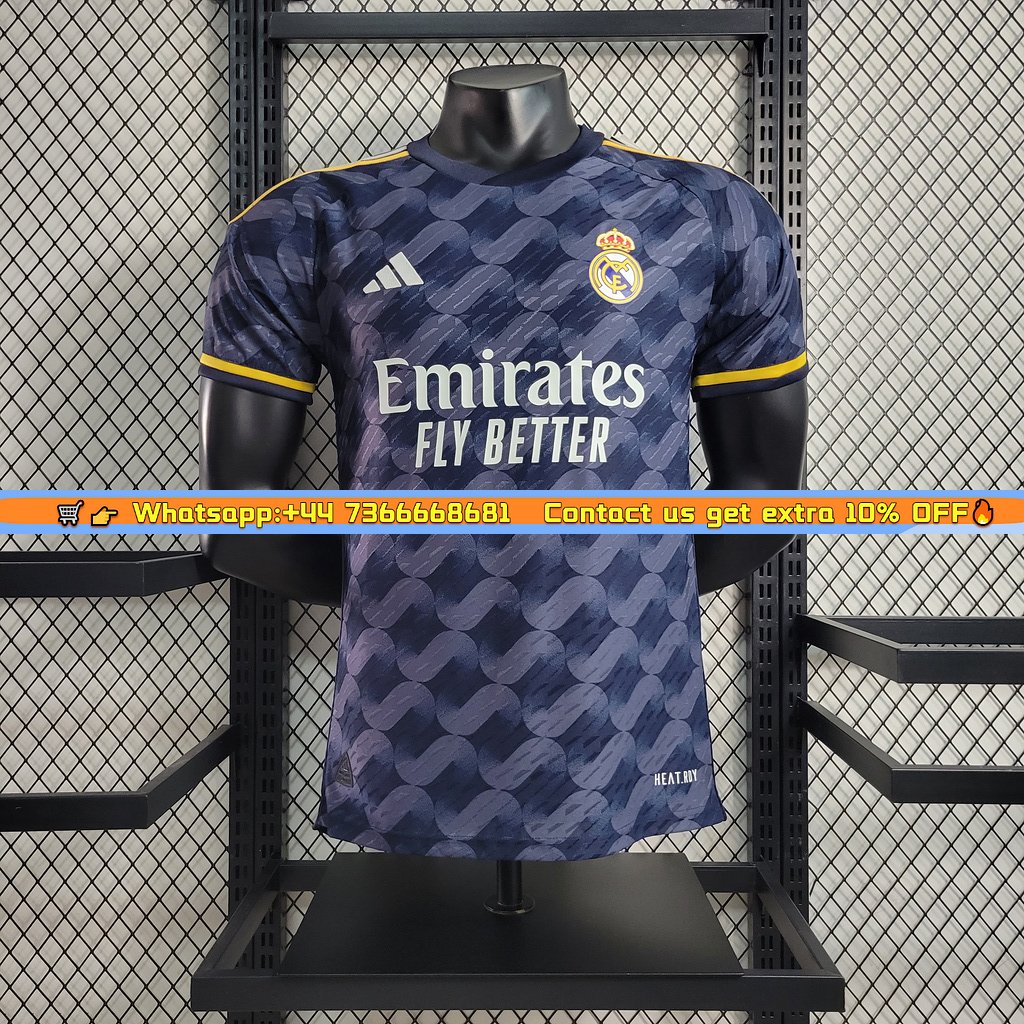Real Madrid 23-24 Away Blue Jersey - Player Version