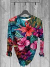 Unisex Tropical Floral Abstract Print Design T-Shirt